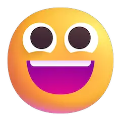 Cara con amplia sonrisa Emoji Windows