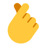 hand-with-index-finger-and-thumb-crossed Emoji microsoft