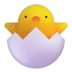 Pollito saliendo del huevo Emoji Windows