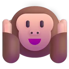 🙉 Macaco com as mãos tapando os ouvidos Emoji nos Windows