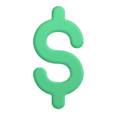 Heavy Dollar Sign Emoji on Windows