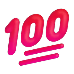 Símbolo de cien puntos Emoji Windows