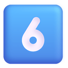 Tecla do número seis Emoji Windows