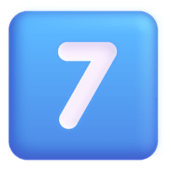 7️⃣ Tecla do número sete Emoji nos Windows