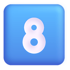 8️⃣ Tecla del número ocho Emoji en Windows