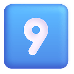 Tecla do número nove Emoji Windows
