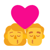 kiss-woman-man Emoji microsoft