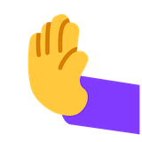 leftwards-pushing-hand Emoji microsoft