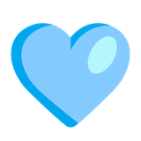 light-blue-heart Emoji microsoft