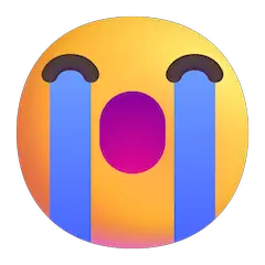 Cara llorando a mares Emoji Windows