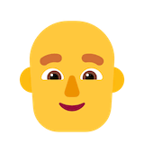 man-bald Emoji microsoft