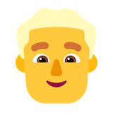 man-blond-hair Emoji microsoft