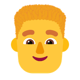 man-curly-haired Emoji microsoft