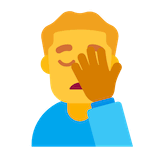 man-facepalming Emoji microsoft