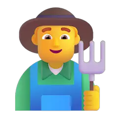 Man Farmer Emoji on Windows