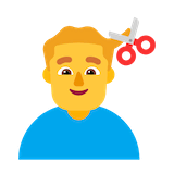 man-getting-haircut Emoji microsoft