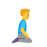 man-kneeling-facing-right Emoji microsoft