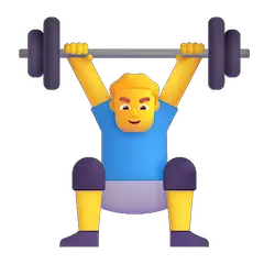 Man Lifting Weights Emoji on Windows