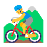 man-mountain-biking Emoji microsoft