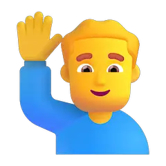 🙋‍♂️ Man Raising Hand Emoji on Windows