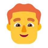 man-red-haired Emoji microsoft
