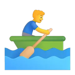 Homem a remar um barco Emoji Windows