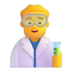 Man Scientist Emoji on Windows