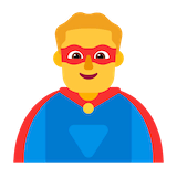 man-superhero Emoji microsoft