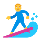 man-surfing Emoji microsoft