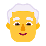 man-white-haired Emoji microsoft
