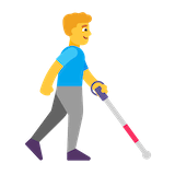 man-with-white-cane-facing-right Emoji microsoft