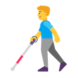 man-with-white-cane Emoji microsoft
