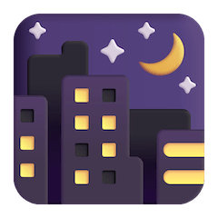 🌃 Noche estrellada Emoji en Windows