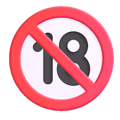 🔞 Simbolo di divieto ai minorenni Emoji su Windows