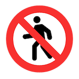 no-pedestrians Emoji microsoft