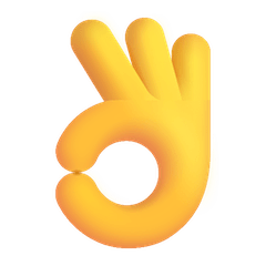 Handzeichen für OK Emoji Windows
