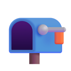 Открытый почтовый ящик с опущенным флажком Эмодзи в Windows