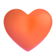 Оранжевое сердце Эмодзи в Windows