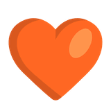 orange-heart Emoji microsoft