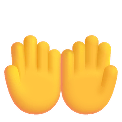 Nach oben zeigende Handflächen Emoji Windows