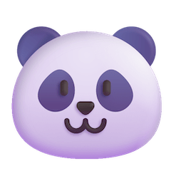 Cara de oso panda Emoji Windows