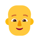 person-bald Emoji microsoft