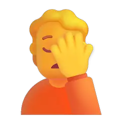 🤦 Person, die sich an den Kopf fasst Emoji auf Windows