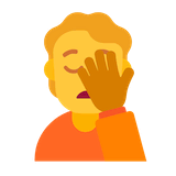 person-facepalming Emoji microsoft