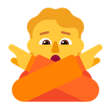 person-gesturing-no Emoji microsoft
