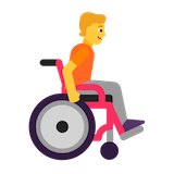 person-in-manual-wheelchair-facing-right Emoji microsoft
