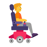person-in-motorized-wheelchair-facing-right Emoji microsoft