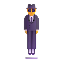 Homem de fato e gravata a levitar Emoji Windows