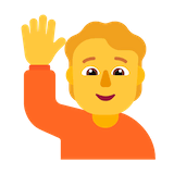 person-raising-hand Emoji microsoft