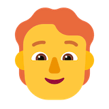 person-red-hair Emoji microsoft